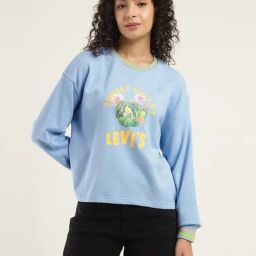 Levi's Blue Regular Fit Printed Sweatshirt-32