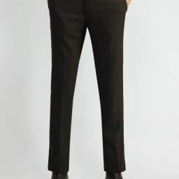 Arrow Brown Slim Fit Self Pattern Trousers-picture-48