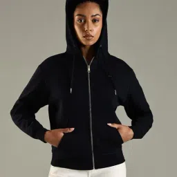 Tommy Hilfiger Navy Cotton Regular Fit Hooded Sweatshirt-picture-7