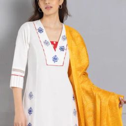 SHAYE Yellow Printed Dupatta-image-13