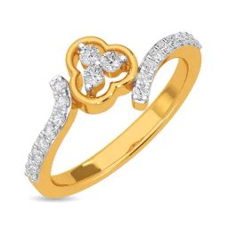 Kisna Diamond & Gold Jewellery Delilah 14k (585) Diamond & Gold Ring For Women-picture-21
