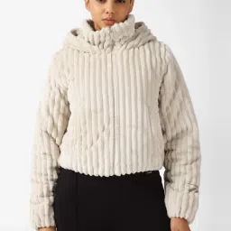 Reebok Beige Striped Jacket image 1