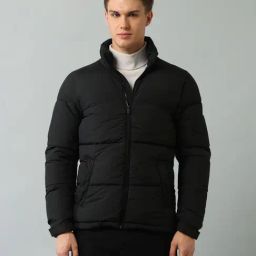Arrow Sport Black Regular Fit Quilted Puffer Jacket-image-18