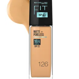 Maybelline New York Fit Me Matte & Poreless Liquid Foundation 126 Light Pecan - 30 ml image 1