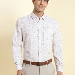 Allen Solly White Slim Fit Printed Shirt-image-43