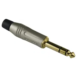 AMPHENOL AUDIO PLUG, 6.35MM JACK, 3POLE, ACPS-GN-23