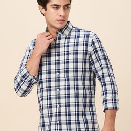 Being Human Men Classic Fit Button-Down Collar Tartan Checked Cotton Casual Shirt-image-28