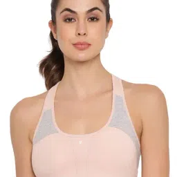 Enamor Light Pink Non Wired Padded Sports Bra-image-87