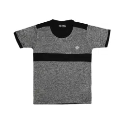 Chimprala Kids Grey & Black Textured T-Shirt-image-97