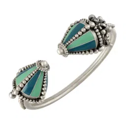 Tribe Amrapali 92.5 Sterling Silver Ramila Ghungroo Flexible fit Bracelet for Women-picture-37