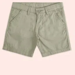 Pantaloons Baby Kids Olive Cotton Regular Fit Shorts-picture-13