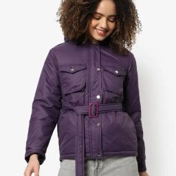 Campus Sutra Purple Regular Fit Bomber Jacket-picture-30
