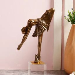 Tayhaa Copper Polyresin Dancing Ballerina - Set of 1-picture-0