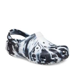 Crocs Kid's Classic White & Black Back Strap Clogs-32