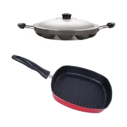 Nirlon Red Aluminium Non-Stick Base Kitchenware Combo Utensils - Set of 2-9