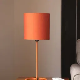 ExclusiveLane 'Orange Coiled' Handcrafted Table Lamp In Iron (18 Inch)-31