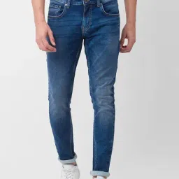 Spykar Blue Cotton Super Skinny Fit Jeans-picture-31