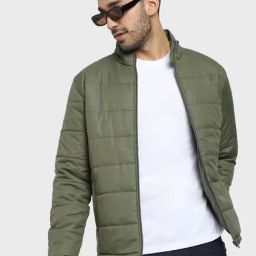 Bewakoof Olive Green Regular Fit Jacket-image-129