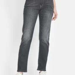 METTLE Grey Cotton Mid Rise Jeans-image-14