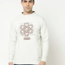 Crimsoune Club Ecru Regular Fit Printed Sweatshirt-picture-5