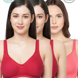Inner Sense Maroon & Pink Full Coverage Bra - Pack of 3-picture-6