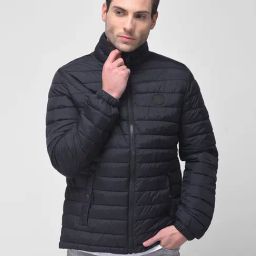 Woodland Navy Regular Fit Quilted Jacket-picture-11