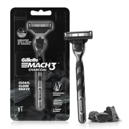 Gillette Mach3 Charcoal Shaving Razor for Men - 37 gm-image-2