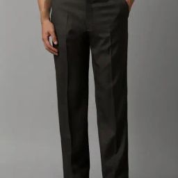Louis Philippe Brown Regular Fit Self Pattern Trousers-image-42