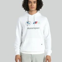 Puma White Regular Fit Printed Sports Hoodie-image-50