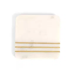 Home4U 'Sulivian' Off-White Marble Coaster - Set of 4 image 2