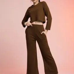 SELVIA Brown Maxi Co-Ord Set-image-4
