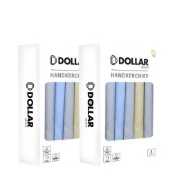 Dollar Multicolor Solid Handkerchiefs for Men - Pack of 10 image 3