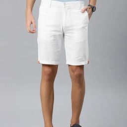 IVOC White Regular Fit Cotton Shorts-picture-44