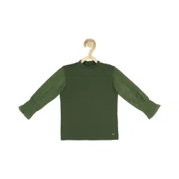 Peter England Kids Olive Solid Full Sleeves Top-picture-16