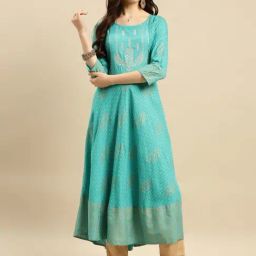 Rangita Green Embroidered Anarkali Kurta-image-75
