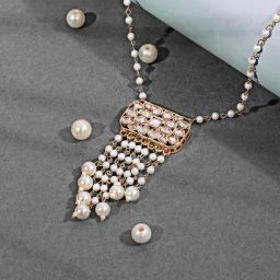Abdesigns Gold Plated Kundan Polki Necklace-46