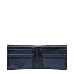 Eske Navy Textured Bi-Fold Wallet for Men image 4