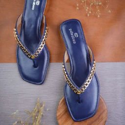 Pelle Albero Women's Blue Thong Sandals-image-43