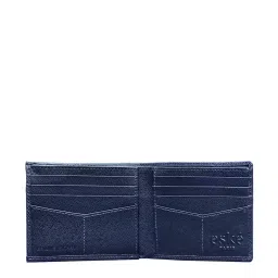 Eske Navy Textured Bi-Fold Wallet for Men image 4