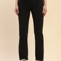 Camla Black Cotton Straight Fit Mid Rise Jeans-image-97