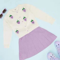 Pantaloons Junior Girls Purple & White Printed Full Sleeves Sweaters & Cardigans-image-48