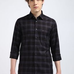 Tommy Hilfiger Men Classic Spread Collar Tartan Checked Cotton Casual Shirt-image-79