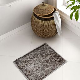 Cortina Taupe Ruffled Rectangular Bath Rug-image-5