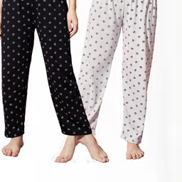 Pack Of 2 Women Printed Cotton Lounge Pants/Pyjama-picture-17