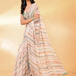 KALINI Leheriya Poly Georgette Saree-image-80