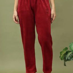 TAG 7 Maroon Velvet Regular Lounge Pant-image-27