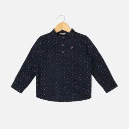 Allen Solly Junior Navy Cotton Printed Full Sleeves Shirt-image-92