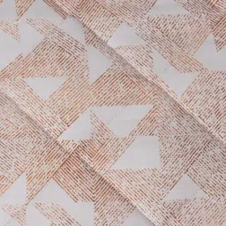 Maspar Triangle Rust Cotton Geometric 200 TC Double Bedsheet Sets image 5