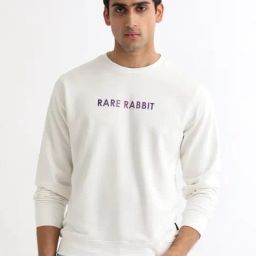 Rare Rabbit White Cotton Regular Fit Printed Sweatshirt-image-72