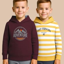 Hellcat Yellow and Burgundy Regular Fit Printed Sweatshirt - Pack of 2-picture-38